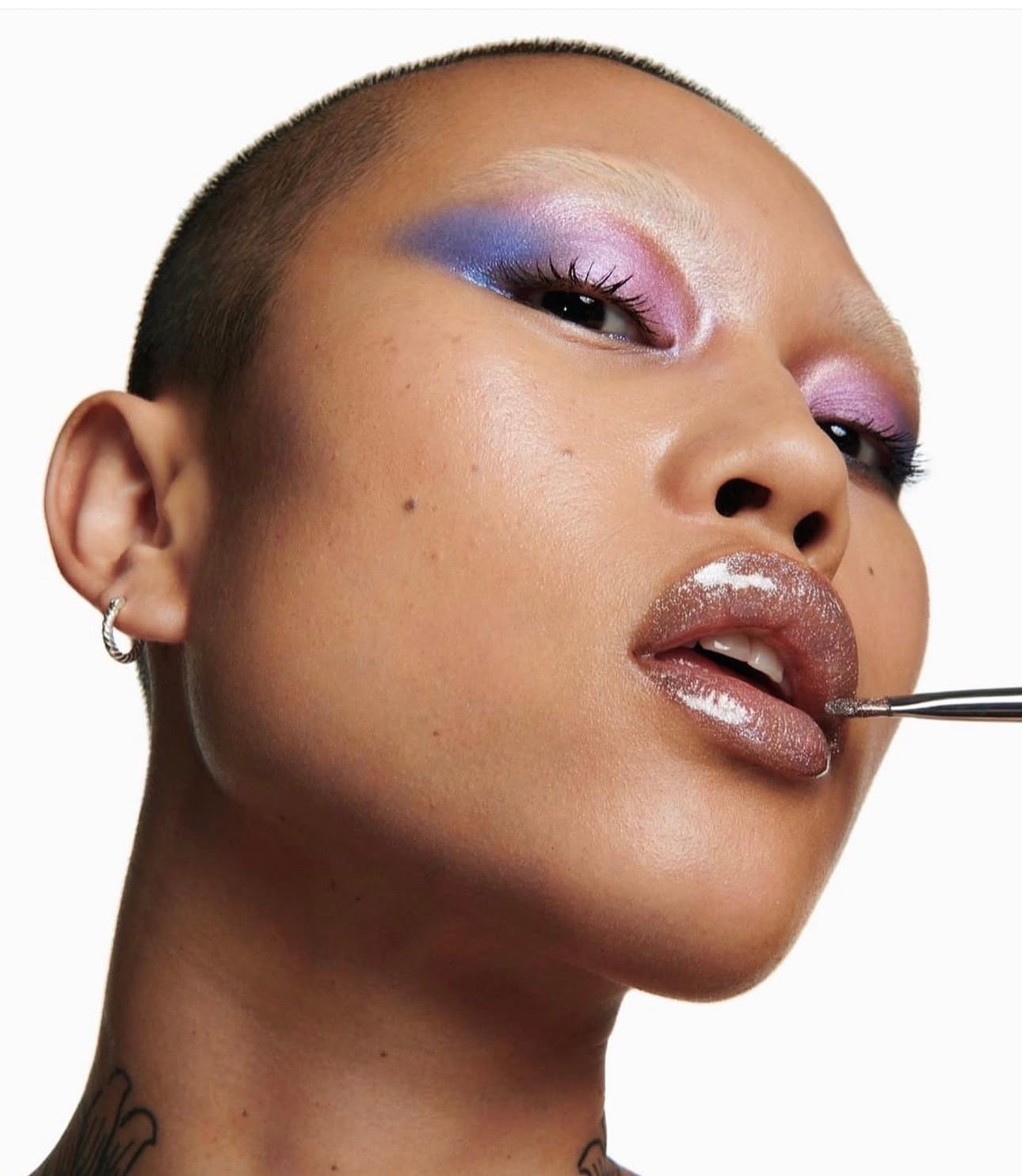 Artistic eye and lip makeup by Seleva Beauty Lounge